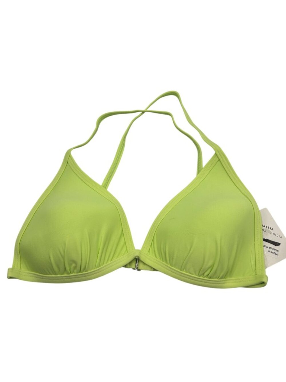 VYB Molded Cup Bikini Top Womens Small Lime Green Adjustable Back Strap Swimwear